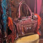 Sac à main marron à Frange Amelie