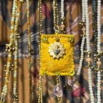 Sautoir fantaisie jaune Arkeology